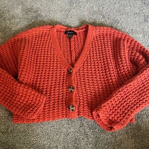 women’s orange forever 21 cardigan!